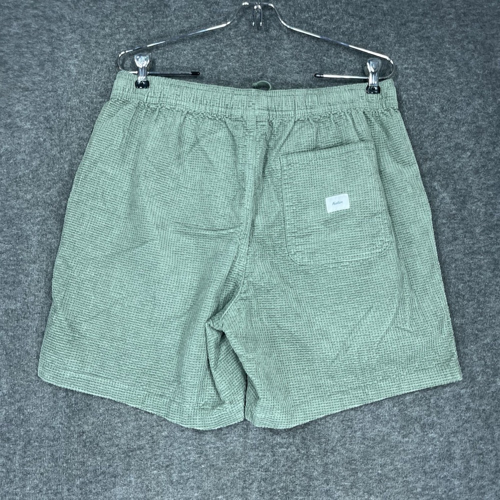 Katin Ward Shorts Mens M Green Waffle Corduroy Surfer Preppy 6" inseam - Picture 14 of 15